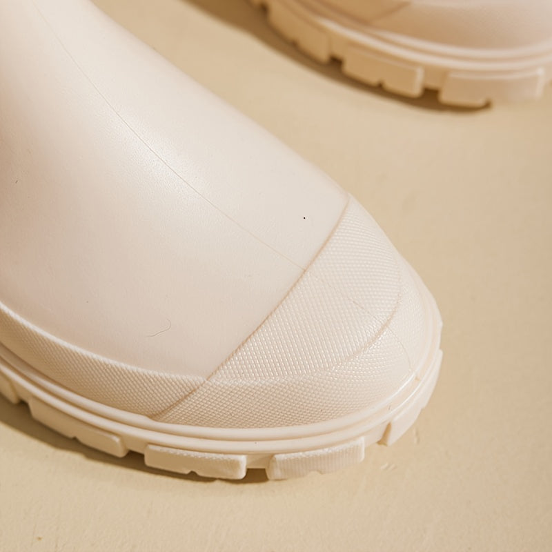 Amaranta™ | Waterproof Chelsea rubber lug-sole rain boots