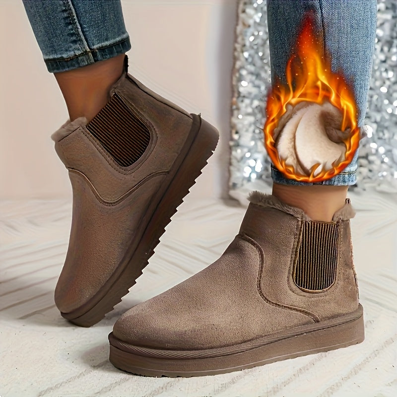 Marisol™ | Fleece-Lined Chelsea Winter Ankle Boots