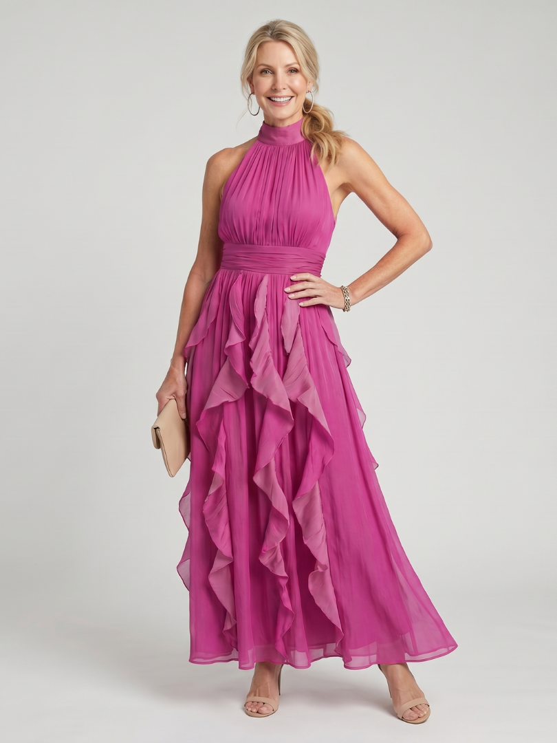 Orea™ | Graceful Ruffle Maxi Dress