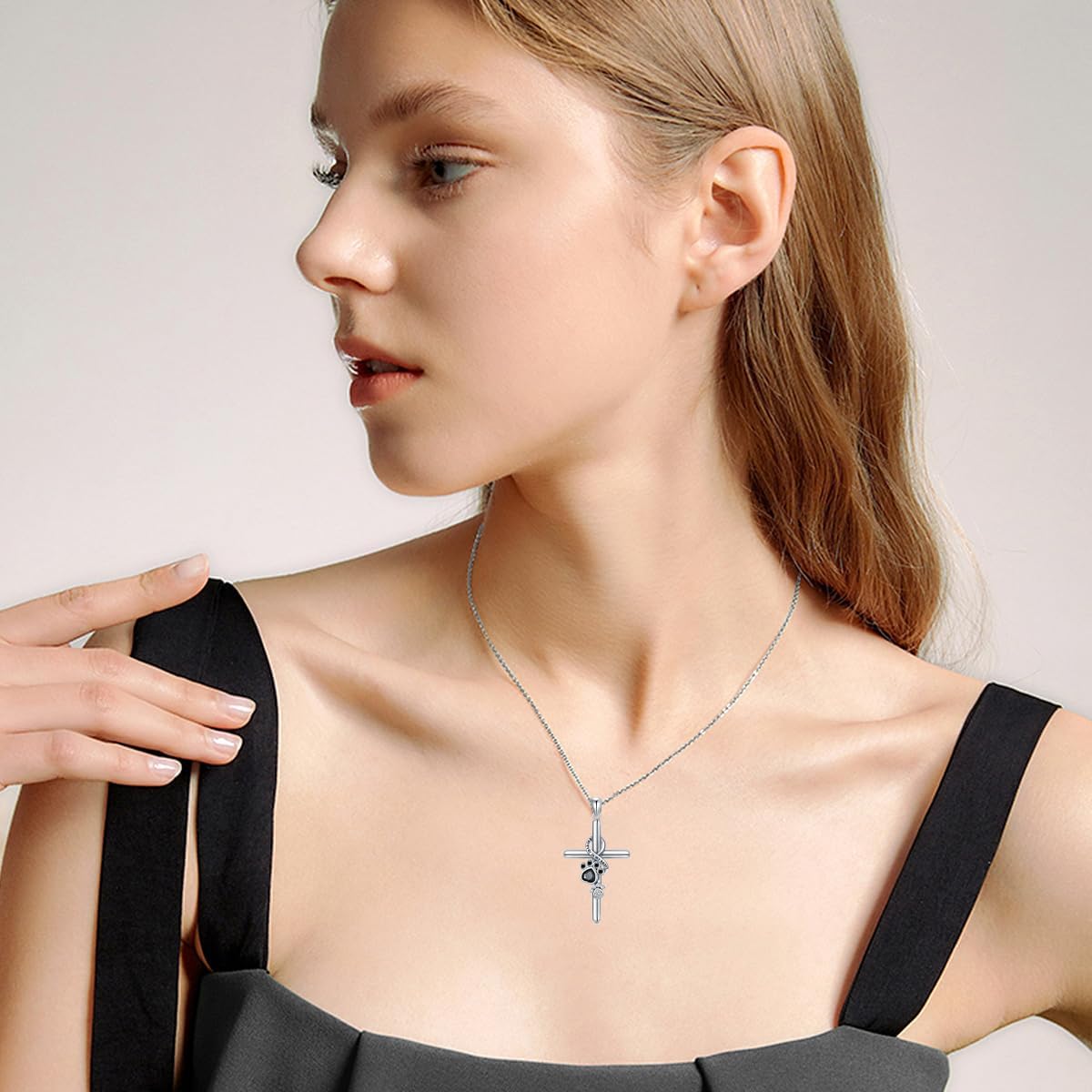 Paw & Cross Necklace
