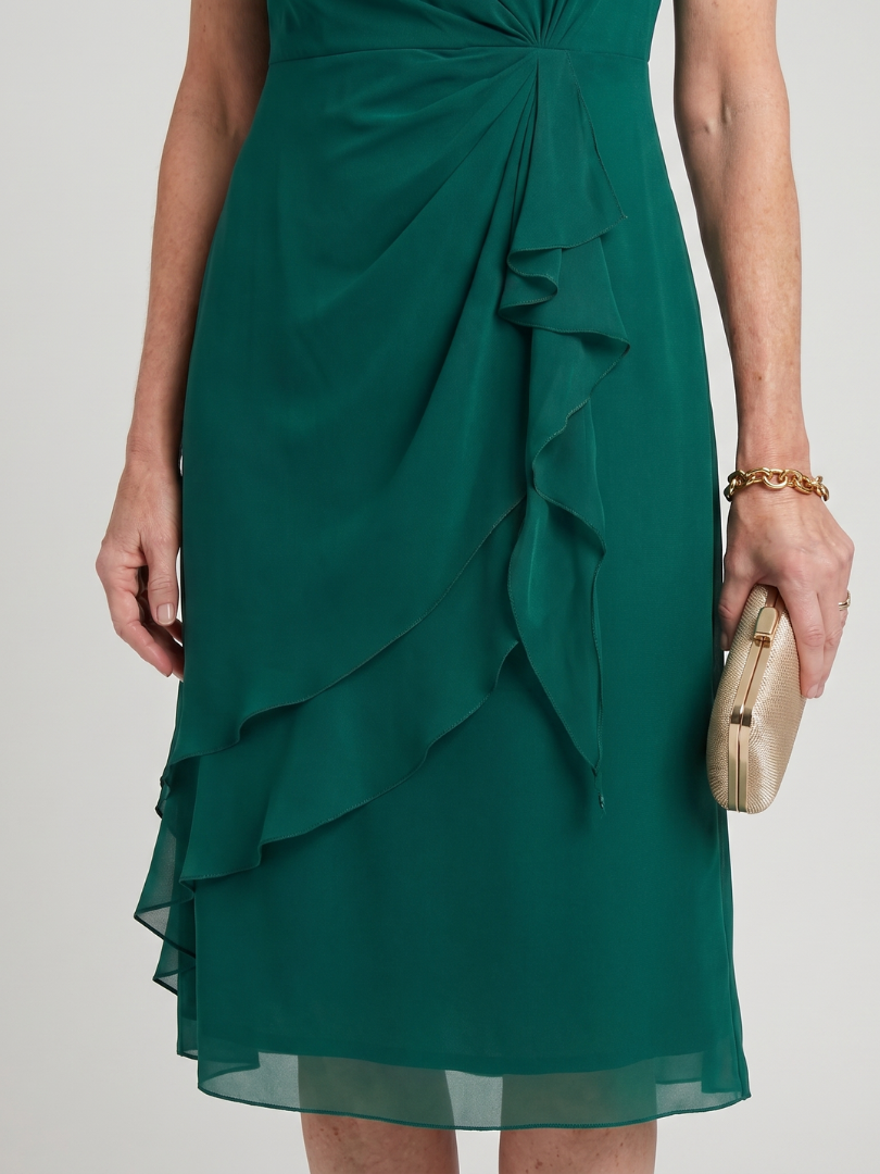 Eira™ | Short Sleeve Layered Hem Midi Dress