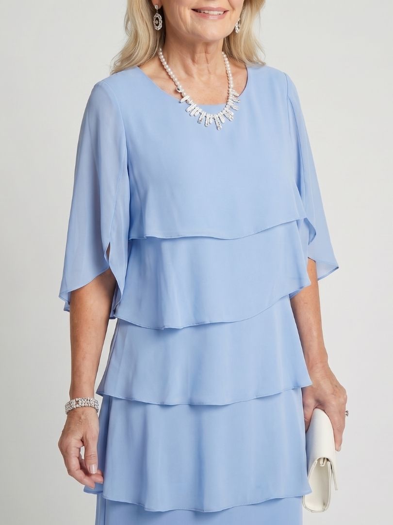 Brielle™ | Layered Elegance Midi Dress
