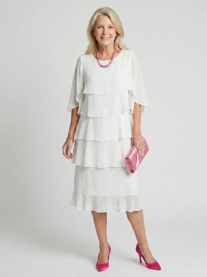 Brielle™ | Layered Elegance Midi Dress