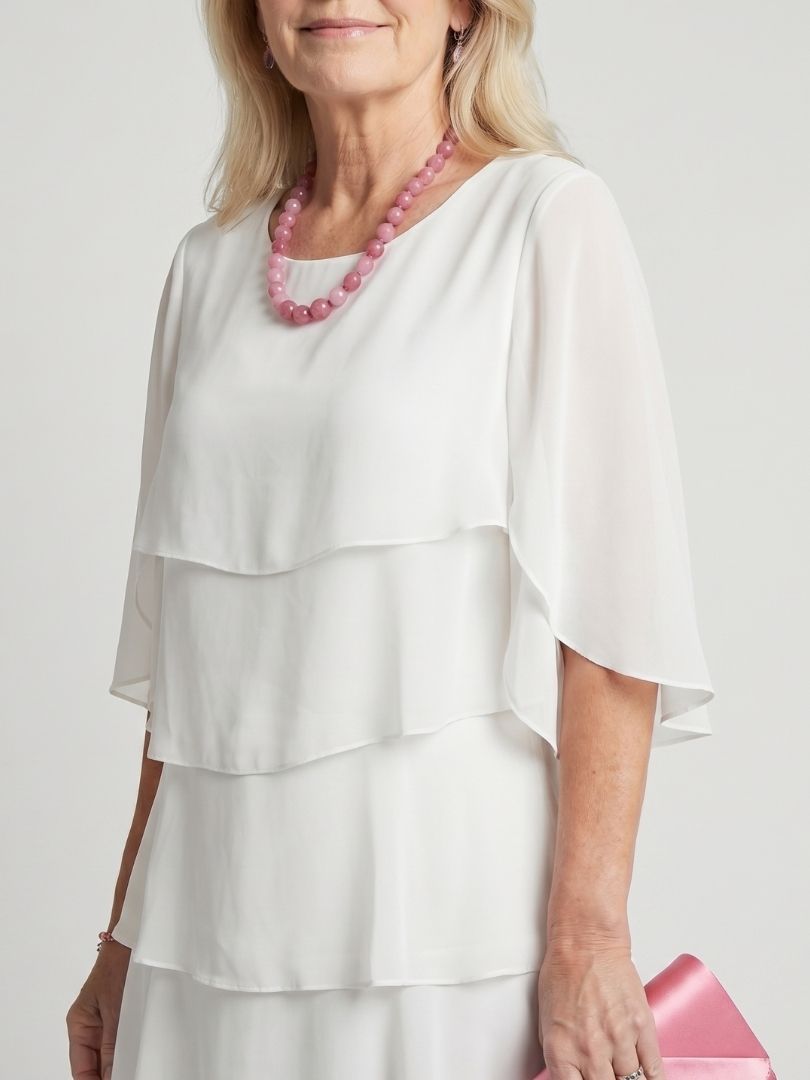 Brielle™ | Layered Elegance Midi Dress