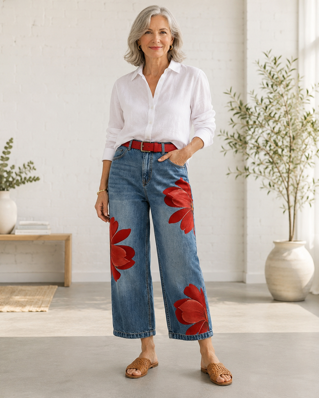 Sophia™ - Elegant Floral Pants
