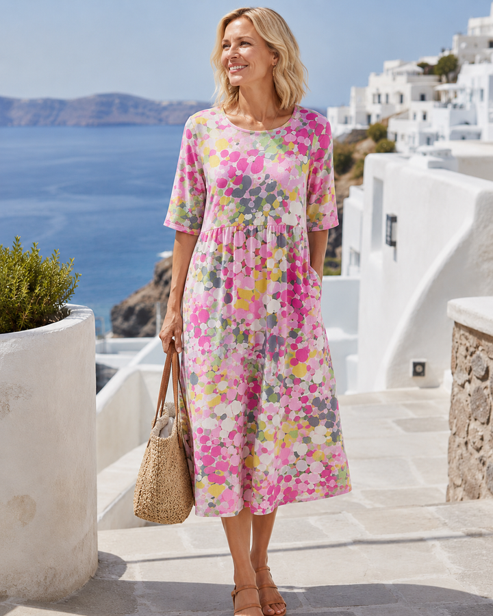 Freya - Printed Flowy Midi Dress