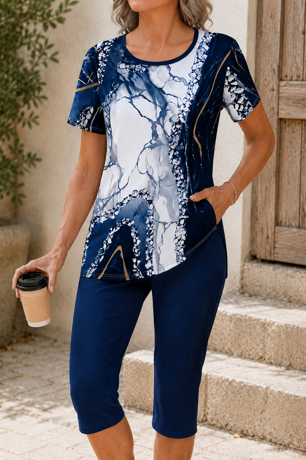 Luna™ | Printed Two-Piece Stretch Set