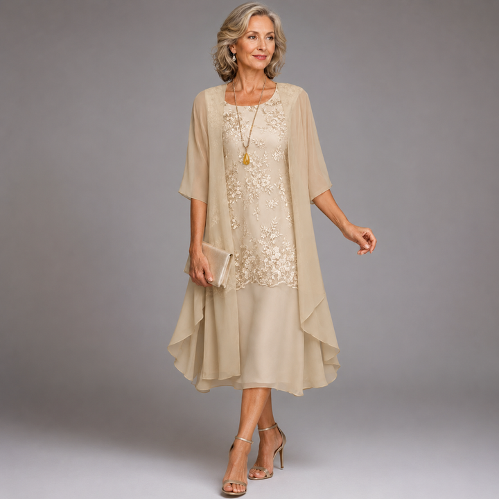Eleanor™  | Elegant Chiffon Two-Piece Dress
