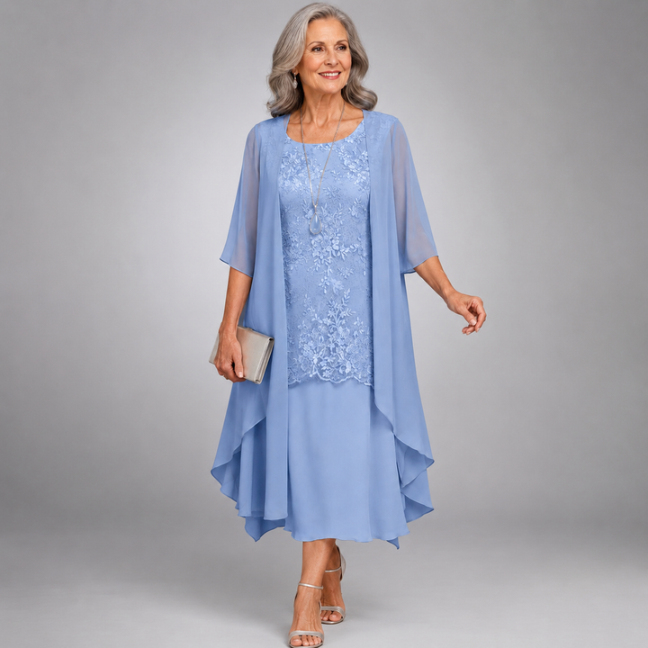 Eleanor™  | Elegant Chiffon Two-Piece Dress