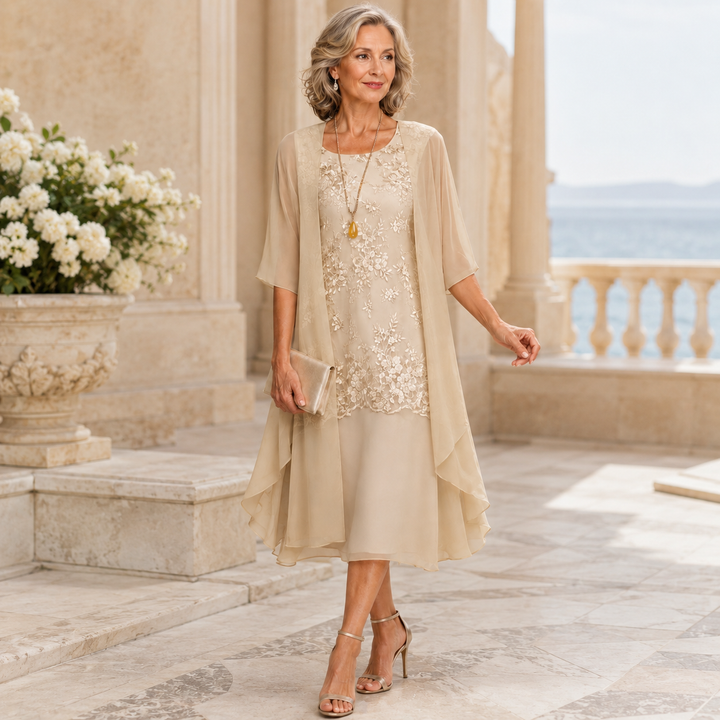 Eleanor™  | Elegant Chiffon Two-Piece Dress