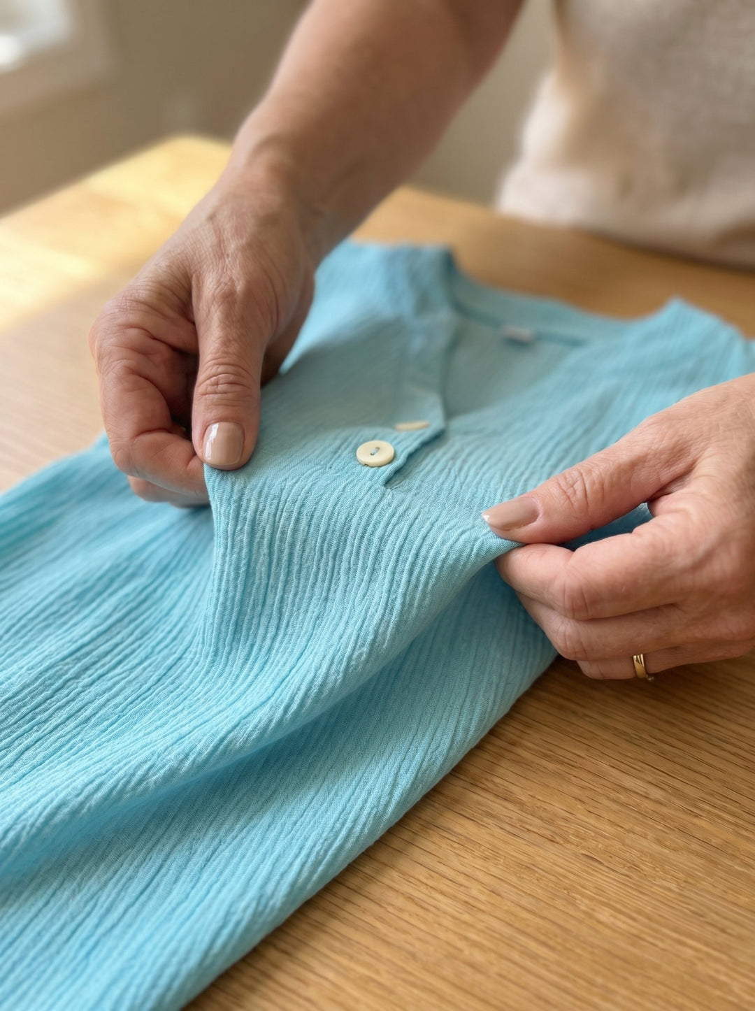 Elara™ | Luxe Pleated V-Neck Blouse