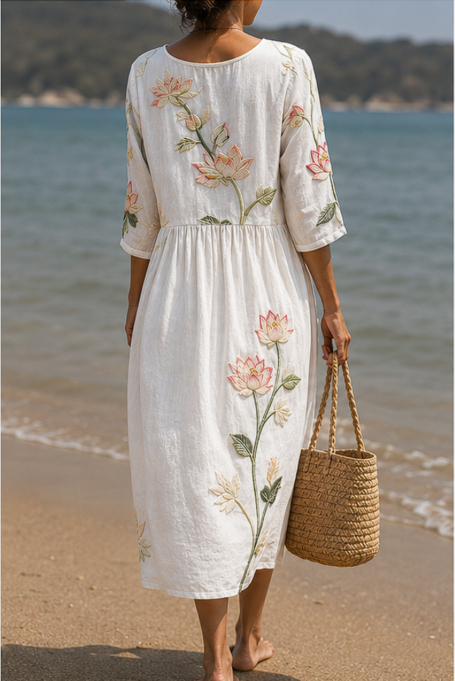 Kayla | Plant & Flower Print Dress
